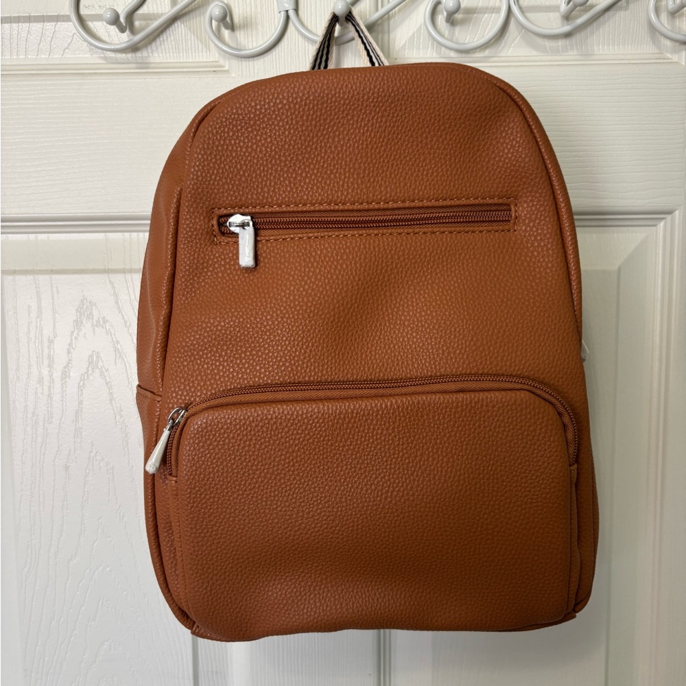 Thirty-One Brown Backpack Minimalist Design